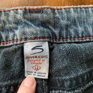 Vintage 90s Low Rise Silver Jeans 31x33